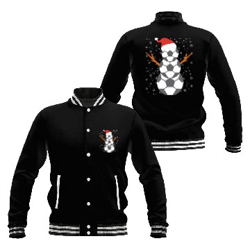 Discover Soccer Snowman Christmas Time Winter Season Baseball Jackets