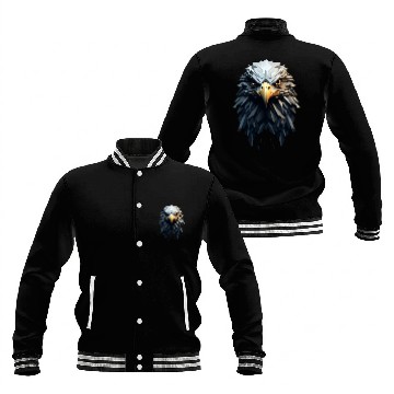 Discover Geometric Eagle Animation Baseball Jackets