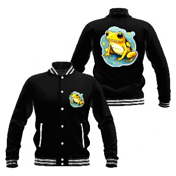 Discover Golden Poison Frog Illustration Baseball Jackets