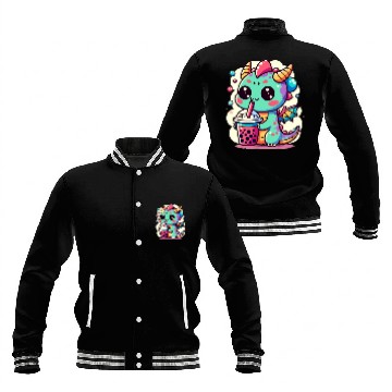 Discover Boba Tea Dragon Kawaii Baseball Jackets