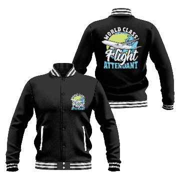 Discover World Class Flight Attendant Aviation Baseball Jackets
