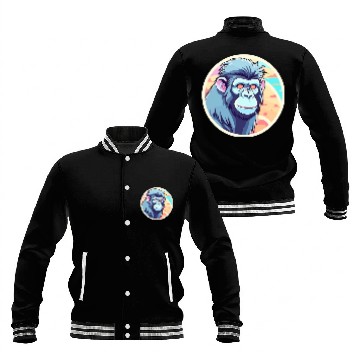 Discover Ape Monkey Illustration Baseball Jackets