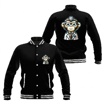 Discover Cute Monkey Doctor Baseball Jackets