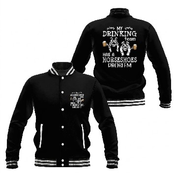 Discover Drinking Team Horseshoe Pitching Baseball Jackets