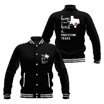 Discover Freestone County Texas Is Where My Heart Is Gift Baseball Jackets