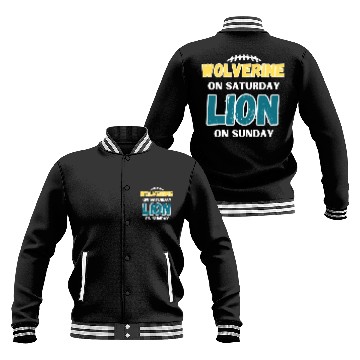Discover Wolverine On Saturday Lion On Sunday Detroit Baseball Jackets