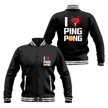 Discover I Love Ping Pong Paddle Racket Sports Table Tennis Baseball Jackets