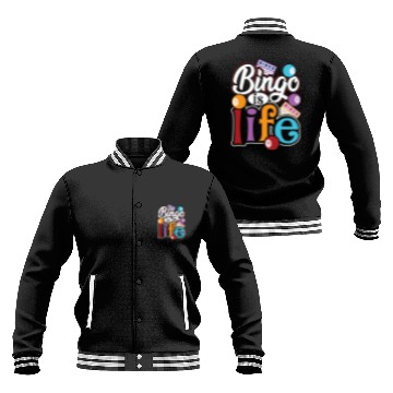 Discover Bingo Is Life Bingo Player Bingo Caller Baseball Jackets