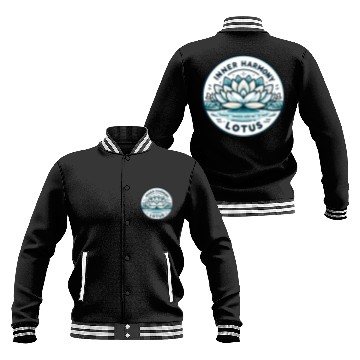 Discover Inner Harmony Lotus - Serene Water & Flower Design Baseball Jackets