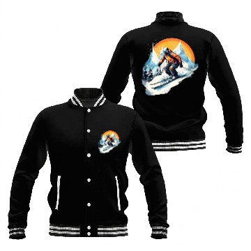 Discover Skiing Off Piste Winter Fun for a Skiers Baseball Jackets