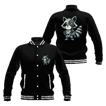Discover Cool Raccoon Robot Baseball Jackets