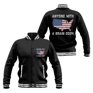 Discover 2024 Brain Vote Democracy Anti-Trump Baseball Jackets