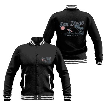 Discover San Diego California Vintage Souvenir Baseball Jackets