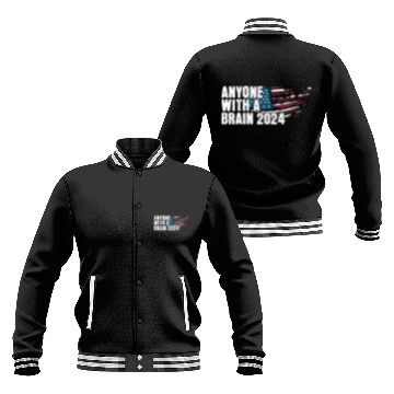 Discover 2024 Brain Vote Democracy Anti-Trump Baseball Jackets
