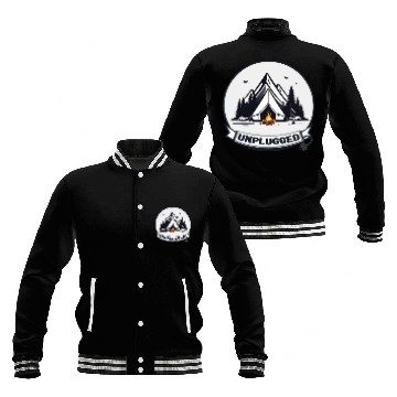 Discover Camping Unplugged Baseball Jackets