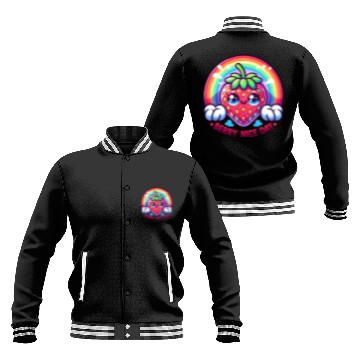 Discover Cute Strawberry, Strawberry Lover, Rainbow Berry Baseball Jackets