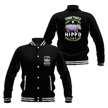 Discover Hippo Gift Baseball Jackets