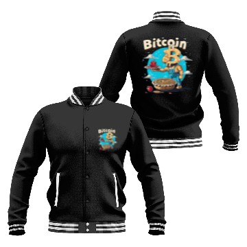 Discover Pi day 3.14 Crypto Bitcoin Fitness Man Love Apple Baseball Jackets