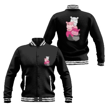 Discover Transfem Flag Pride Lgbtq Cute Hippo Baseball Jackets