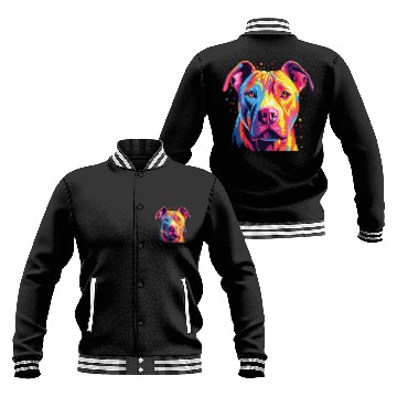 Discover Watercolor Colorful Dogo Argentino Baseball Jackets