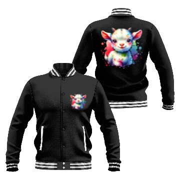 Discover Cute Goat Lover Farm Animal Lamb Enthusiast Design Baseball Jackets