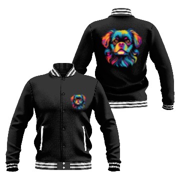 Discover Watercolor Colorful Tibetan Spaniel Baseball Jackets