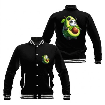 Discover Avocado Panda: Peaceful Green Guardian Baseball Jackets