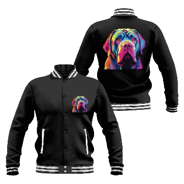 Discover Watercolor Colorful Neapolitan Mastiff Baseball Jackets