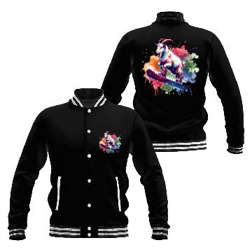 Discover Goat Snowboarder Winter Freestyle Design Baseball Jackets