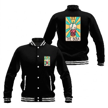 Discover Boba Tarot Card - Bubble Tea Baseball Jackets