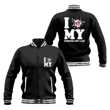 Discover I Love My Chocolate Lab Labrador Retriever Owner Baseball Jackets