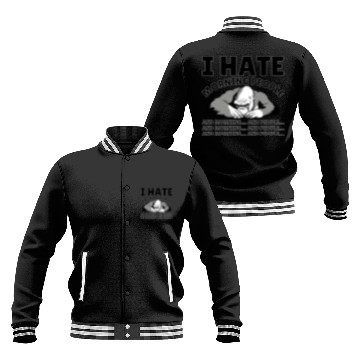 Discover I Hate Morning People | Animal Kingkong | Quote Baseball Jackets