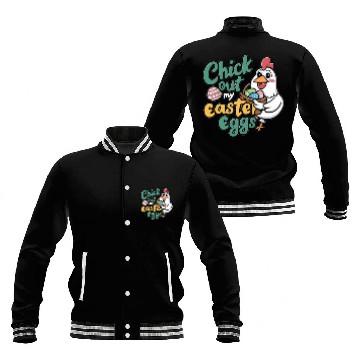 Discover Check Out My Easter Egg, Chicken Easter Baseball Jackets.