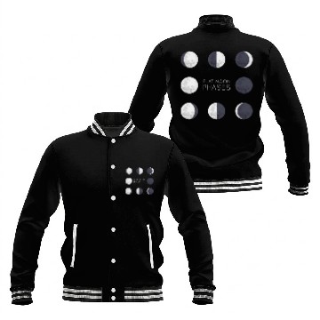 Discover Cool Full Moon - Solar Eclipse, Moon Phases Total Baseball Jackets