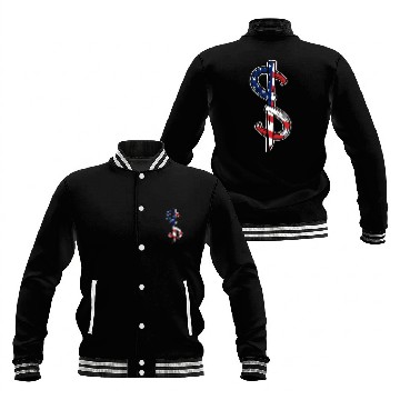 Discover Horseshoe Pitching USA FLag Baseball Jackets