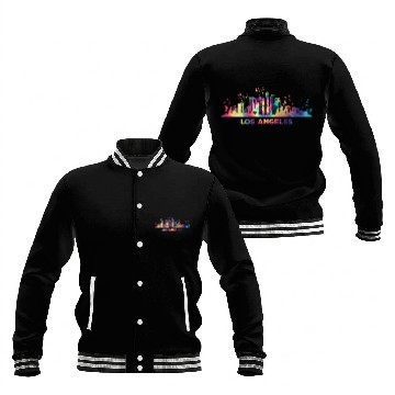 Discover Angelenos Skyline Los Angeles Baseball Jackets