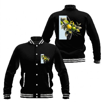 Discover Green and yellow lemon Baseball Jackets