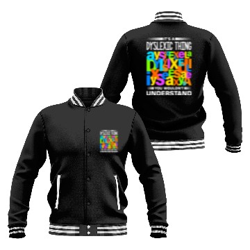 Discover Reading Disorder Design for a Dyslexia Warrior Baseball Jackets