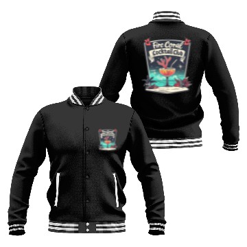 Discover Fire Coral Cocktail Club Baseball Jackets