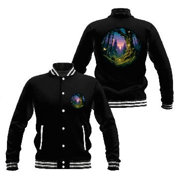Discover Enchanted Forest: Mystical Twilight Baseball Jackets