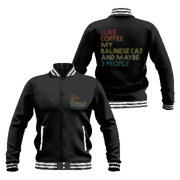 Discover Balinese Cat Owner Coffee Lover Baseball Jackets