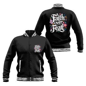Discover Faith over Fear Baseball Jackets