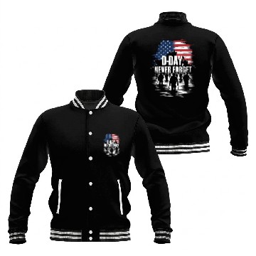 Discover D-Day 80th Anniversary - Never Forget June 6th 194 Baseball Jackets
