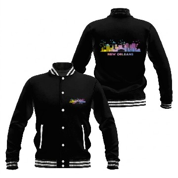 Discover New Orleanian Skyline New Orleans Baseball Jackets