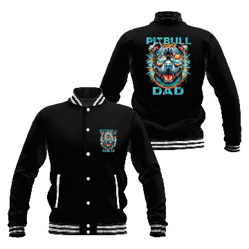 Discover PITBULL DAD with summer sunglasses Baseball Jackets