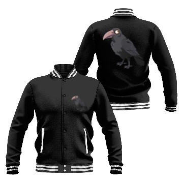 Discover Majestic Raven with Orange Eyes Baseball Jackets