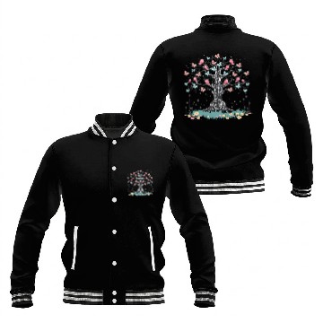 Discover Floral Nature Beautiful Insect Butterfly Tree Butt Baseball Jackets
