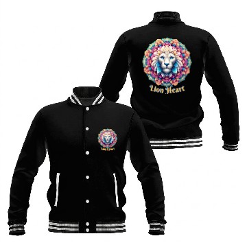 Discover Lion Mandala Baseball Jackets