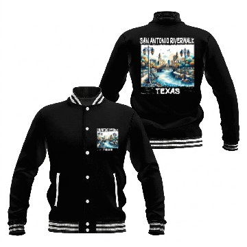 Discover San Antonio Riverwalk Baseball Jackets