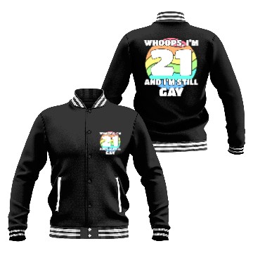 Discover 21st Birthday 21 BDay Lesbian Gay Bi Trans - Baseball Jackets